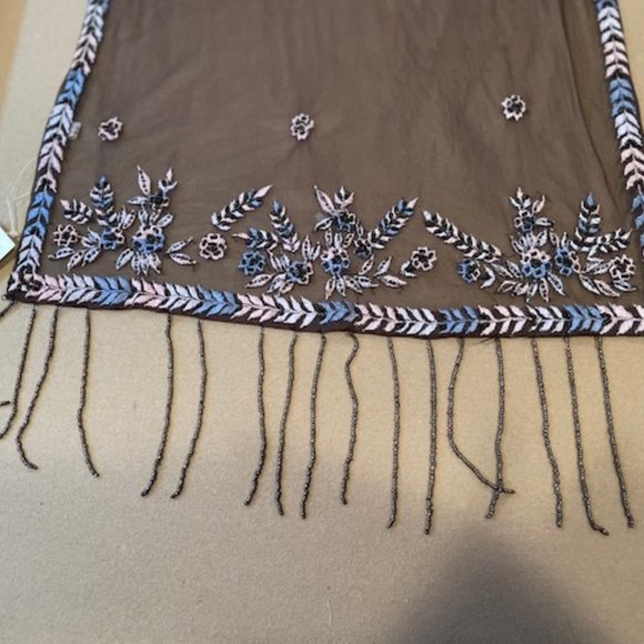 Arden B Scarf with Beading Detail - New With Tags - Picture 7 of 8